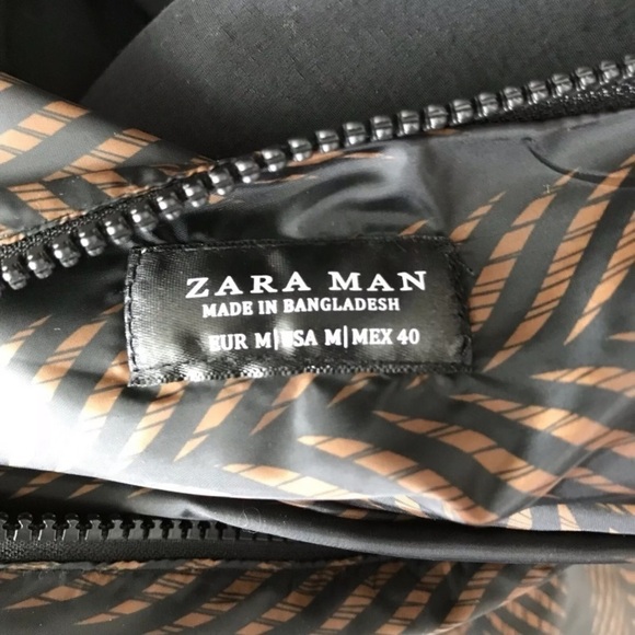 Zara Man Reversible Print Bomber Jacket Medium - Picture 8 of 8